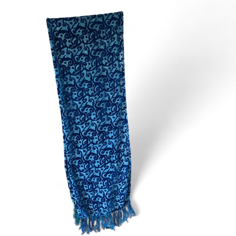 90s Velvet Burnout Scarf